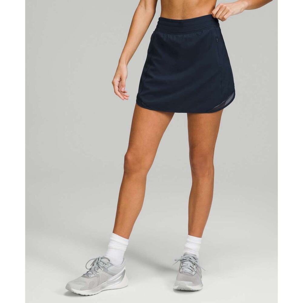 Lululemon Hotty Hot High Rise Skirt Long Size 2 In True Navy